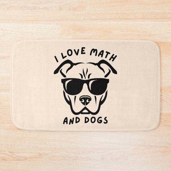 Item preview, I Love Math and Dogs Dog With Sunglasses designed and sold by SunfullyYours.