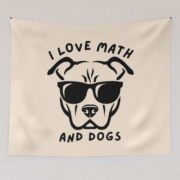 Item preview, I Love Math and Dogs Dog With Sunglasses designed and sold by SunfullyYours.