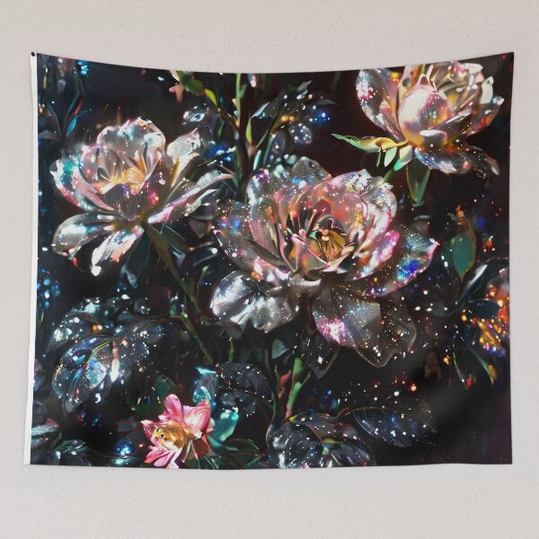 Item preview, Beautiful Charcoal Gray Pattern - Moonlit Blooms designed and sold by Creative.Shop.