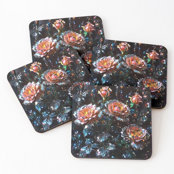 Item preview, Beautiful Charcoal Gray 2 Pattern - Moonlit Blooms designed and sold by Creative.Shop.