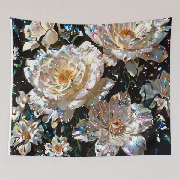 Item preview, Beautiful Creamy White Pattern - Moonlit Blooms designed and sold by Creative.Shop.