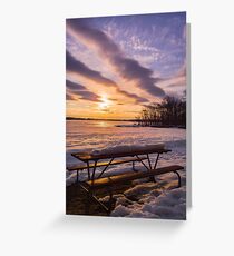 Sunset over Delta Lake Greeting Card