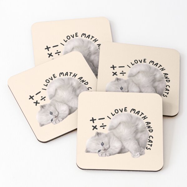 Item preview, I Love Math and Cats Silly Kitten designed and sold by SunfullyYours.