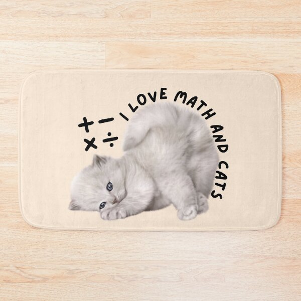 Item preview, I Love Math and Cats Silly Kitten designed and sold by SunfullyYours.