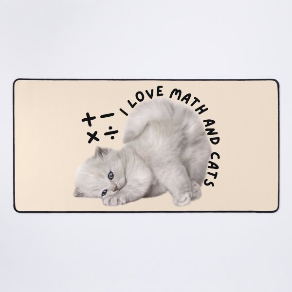 Item preview, I Love Math and Cats Silly Kitten designed and sold by SunfullyYours.