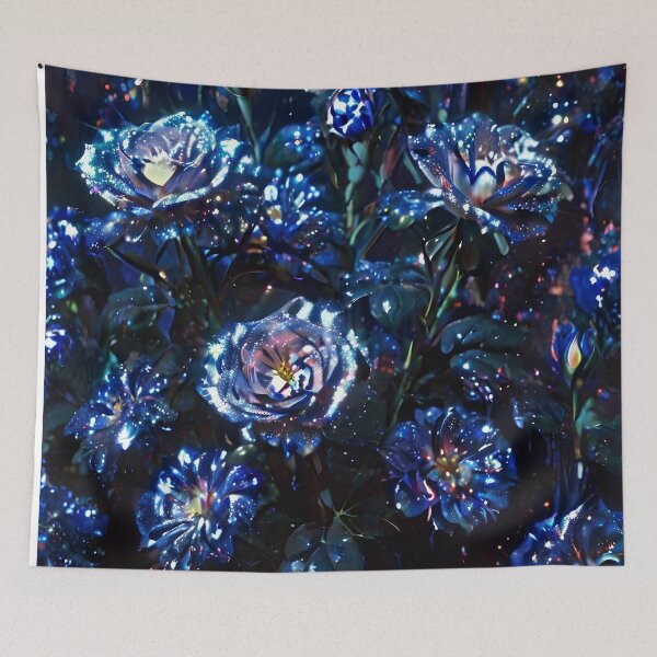 Item preview, Beautiful Midnight Blue Pattern - Moonlit Blooms designed and sold by Creative.Shop.