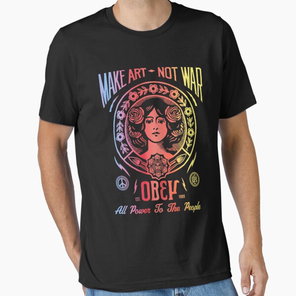 Item preview,  Obey Merch Obey Make Art Not War Boxy Black   designed and sold by AlpaPillai21.