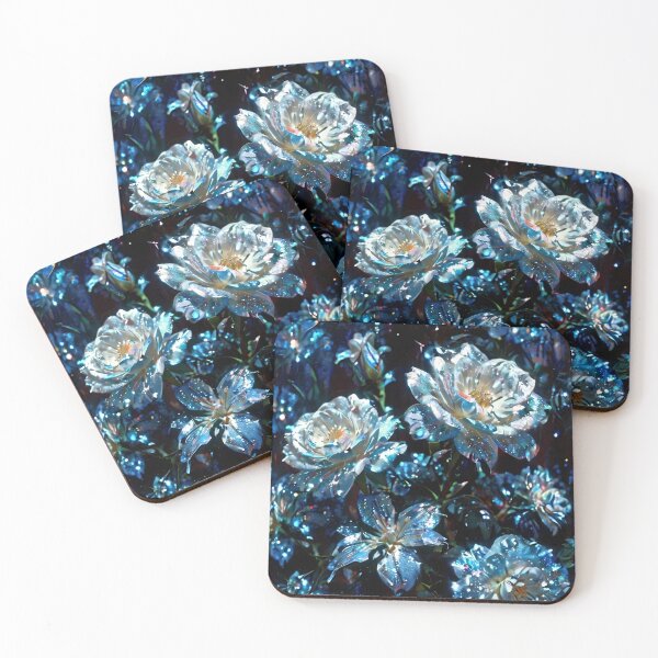 Item preview, Beautiful Pale Blue Pattern - Moonlit Blooms designed and sold by Creative.Shop.