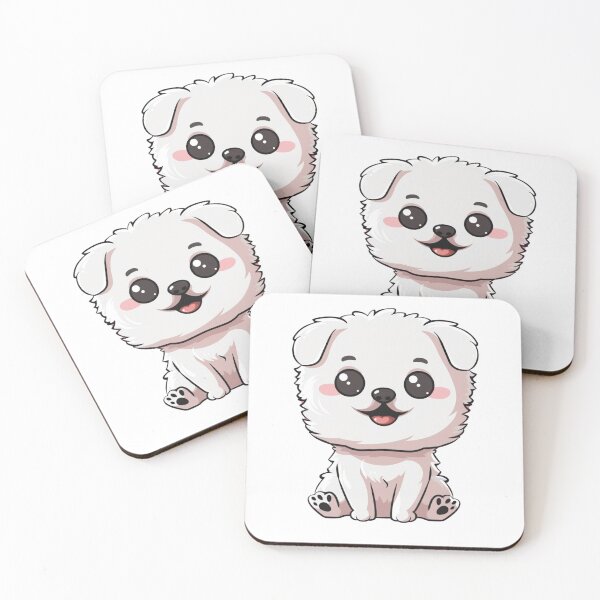 Item preview, White Cute Kawaii Dogo designed and sold by NicolasGlowArt.