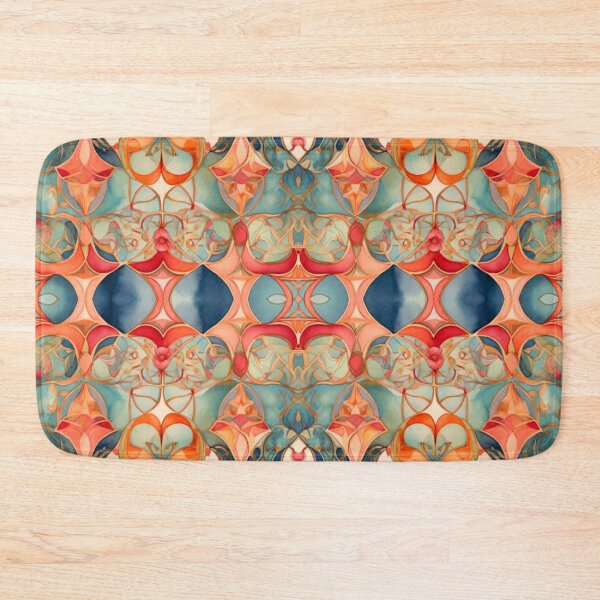 Item preview, Reds, blues and green pattern designed and sold by Flowersonstuff.