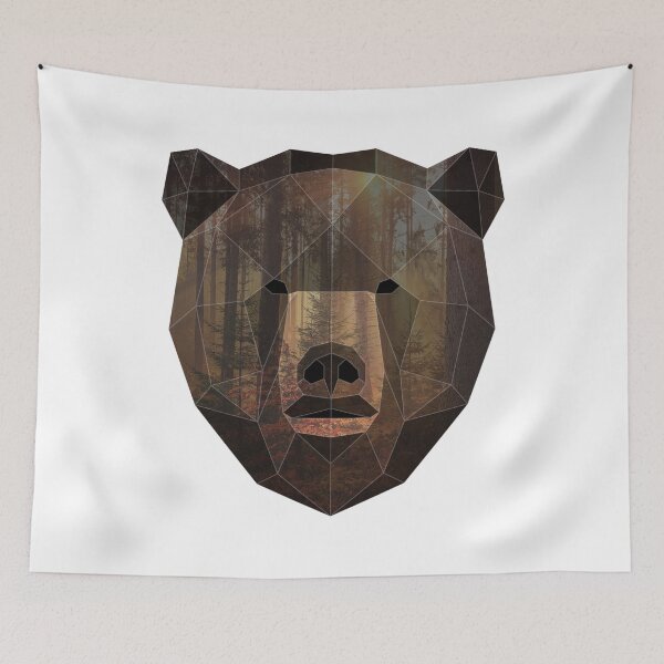 Item preview, Low Poly Double Exposure Bear designed and sold by yajyolid.