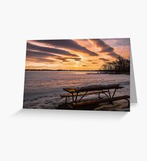 Sunset over Delta Lake Greeting Card