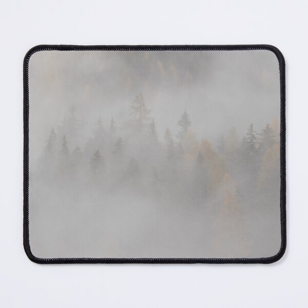 Item preview, Larches autumn forest lost in the fog designed and sold by adriiicase.