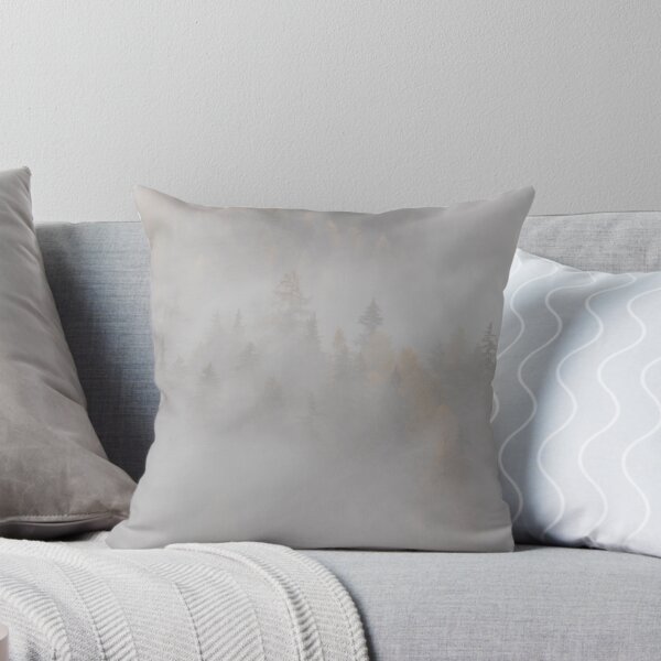 Item preview, Larches autumn forest lost in the fog designed and sold by adriiicase.