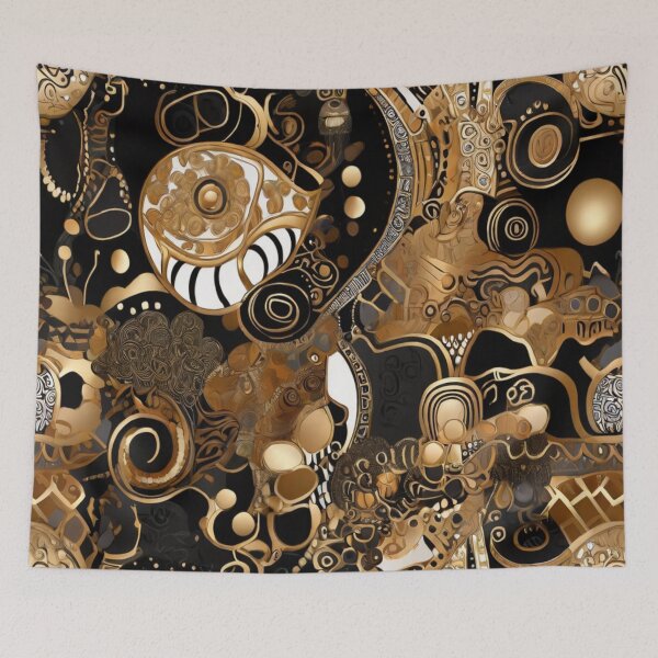 Item preview, Abstract In gold and black  designed and sold by Flowersonstuff.