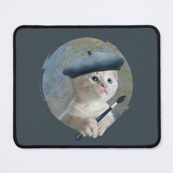 Item preview, Clawed Monet Cat Artist Kitty Painter designed and sold by wowwowmeow.