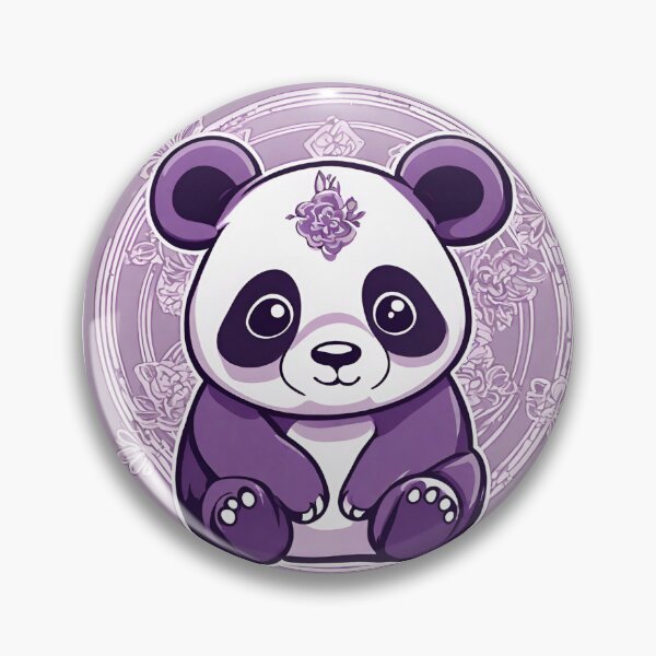 Item preview, Purple panda tiled pattern designed and sold by BritishDelights.