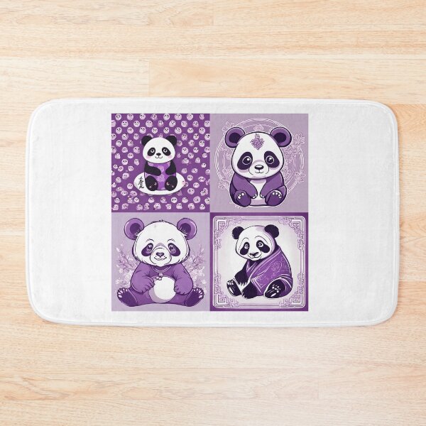 Item preview, Purple panda tiled pattern designed and sold by BritishDelights.