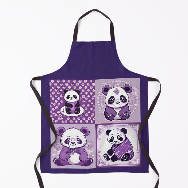 Item preview, Purple panda tiled pattern designed and sold by BritishDelights.