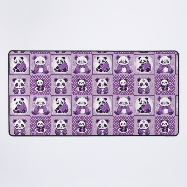 Item preview, Purple panda tiled pattern designed and sold by BritishDelights.