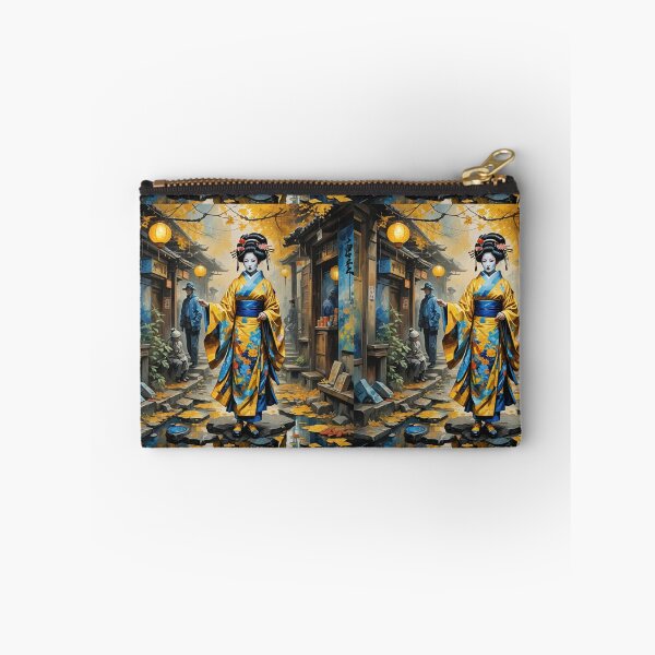 Item preview,  Beautiful abstract geisha, kimono , on Kyoto's Street, pagoda  designed and sold by Coolparrotgirl.
