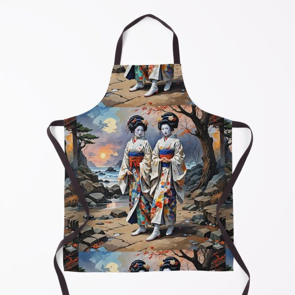 Item preview, Beautiful abstract geisha, kimono , on Kyoto's Street, pagoda designed and sold by Coolparrotgirl.