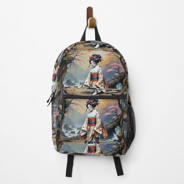 Item preview,  Beautiful abstract geisha, kimono , on the beach, seaside, waves designed and sold by Coolparrotgirl.