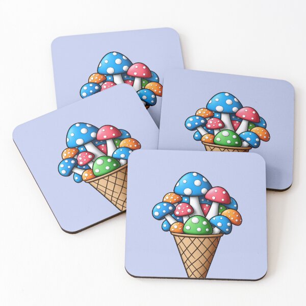 Item preview, ice cream cone with candy mushrooms designed and sold by Mike Kiev art.