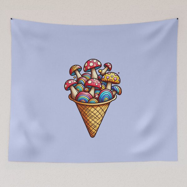 Item preview, ice cream cone with candy mushrooms 2 designed and sold by Mike Kiev art.