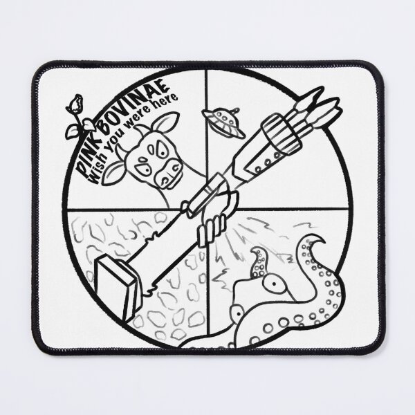 Item preview, Copy of Pink Bovinae Wish You Were Here Outline designed and sold by Bovinae Art.