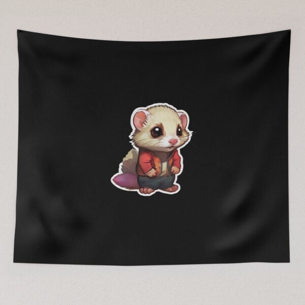 Item preview, Overjoyed Chibi Ferret designed and sold by products4urduke.