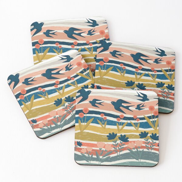 Item preview, Swallows Wavy Fields designed and sold by marialindemann.