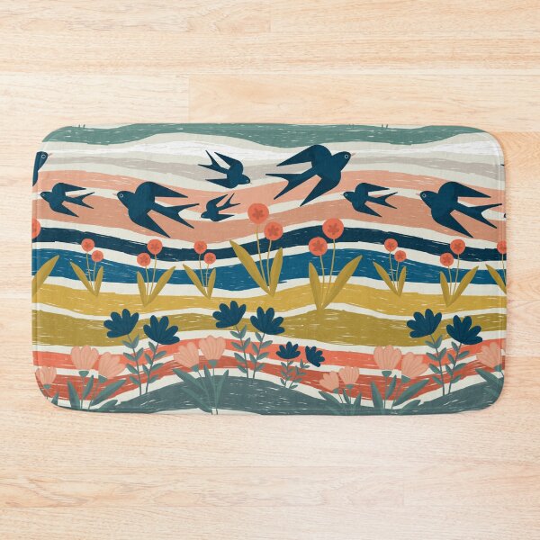 Item preview, Swallows Wavy Fields designed and sold by marialindemann.