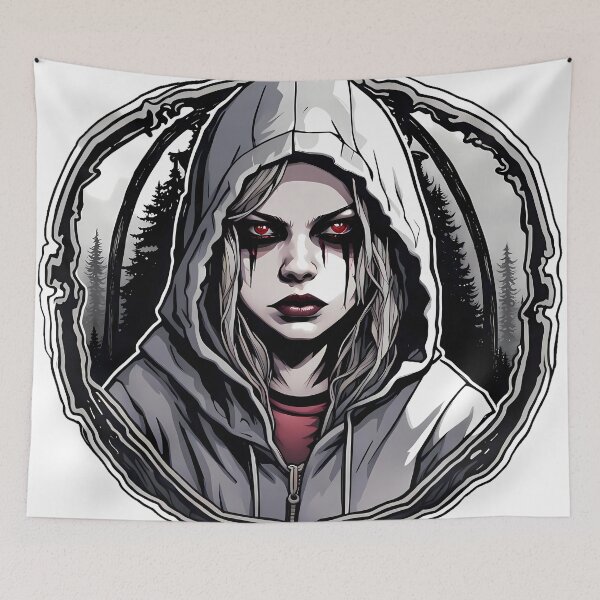 Item preview, Modern female vampire illustration/vector art designed and sold by Salimgor Hangaround Music.