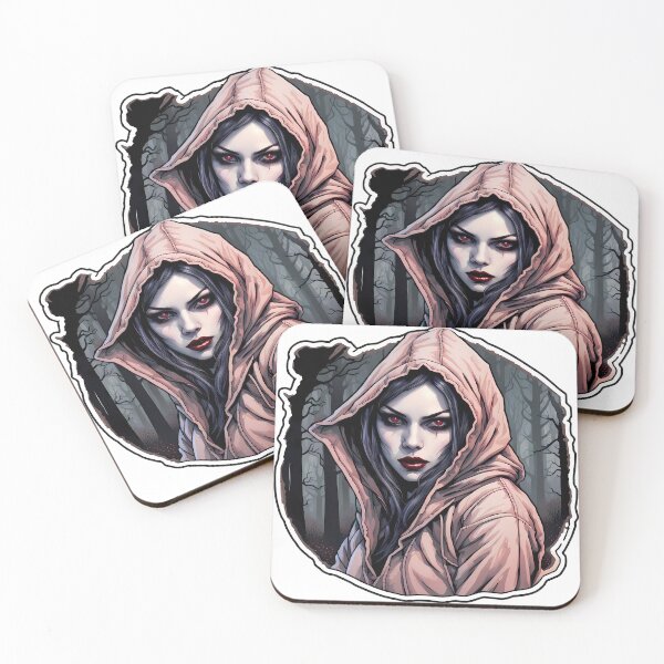 Item preview, Modern female vampire in the forest illustration/vector art designed and sold by Salimgor Hangaround Music.