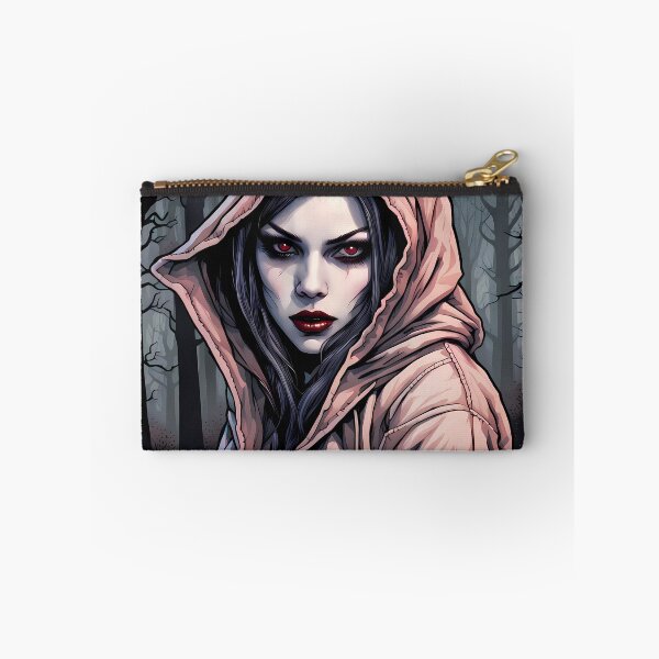Item preview, Modern female vampire in the forest illustration/vector art designed and sold by Salimgor Hangaround Music.