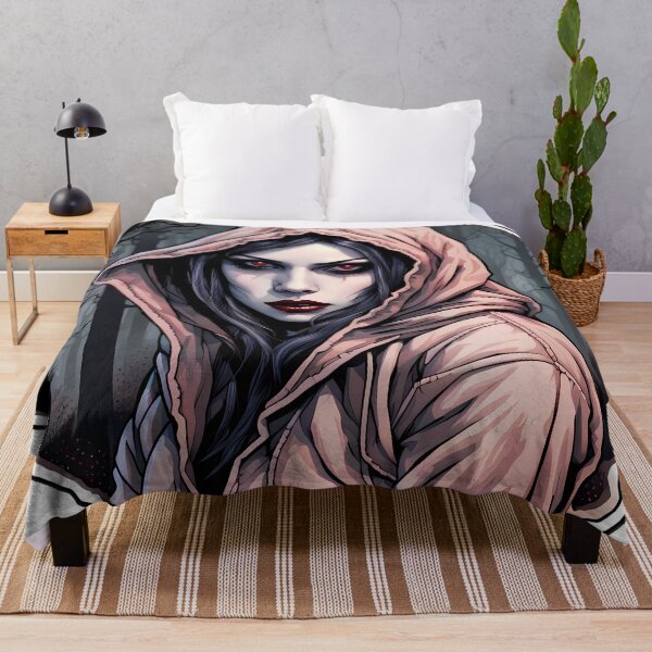 Item preview, Modern female vampire in the forest illustration/vector art designed and sold by Salimgor Hangaround Music.