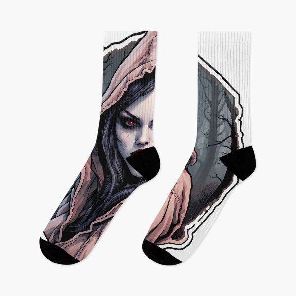 Item preview, Modern female vampire in the forest illustration/vector art designed and sold by Salimgor Hangaround Music.