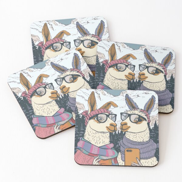Item preview, Trendy Llama Selfie designed and sold by cute-animals99.
