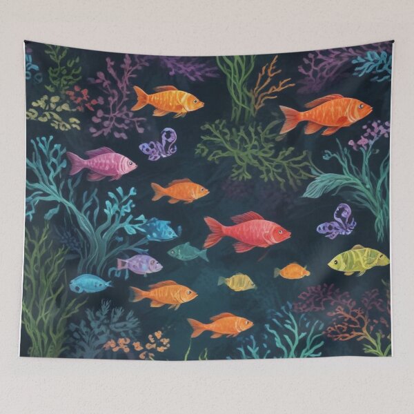 Item preview, Sea organisms and coral reef ecosystem design print design  designed and sold by Anshu3813.