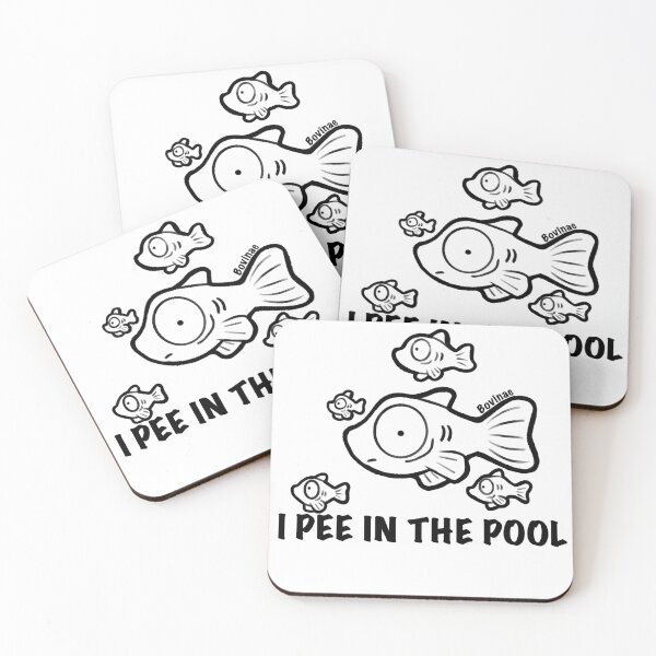 Item preview, I pee in the pool fish Outline designed and sold by Bovinae Art.
