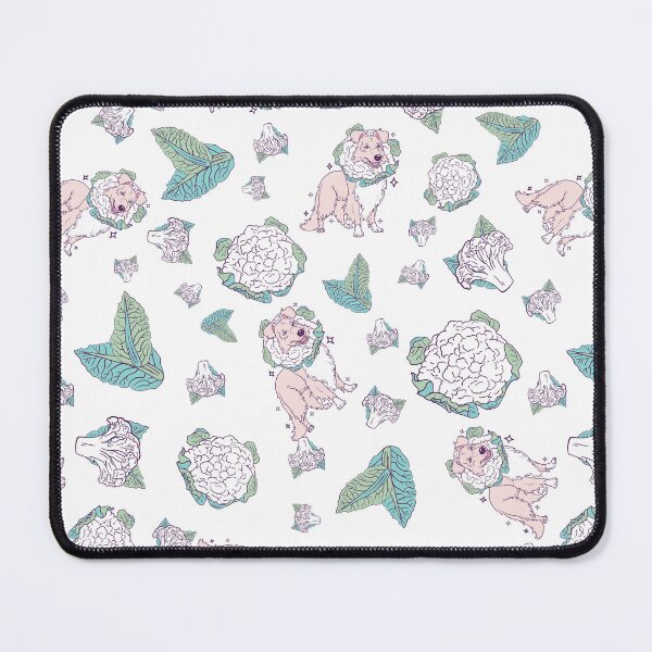 Item preview, Collieflower Companions Charming Collie Cauliflower Seamless Pattern designed and sold by SPIRIMAL.