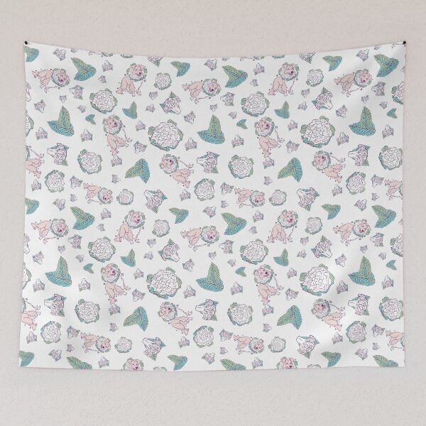 Item preview, Collieflower Companions Charming Collie Cauliflower Seamless Pattern designed and sold by SPIRIMAL.
