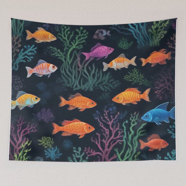 Item preview, Sea organisms and coral reef ecosystem print design  designed and sold by Anshu3813.