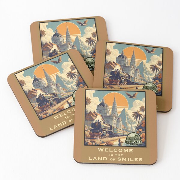 Item preview, Welcome to the Land of Smiles, Travel Thailand Train designed and sold by Artwear-art for life.