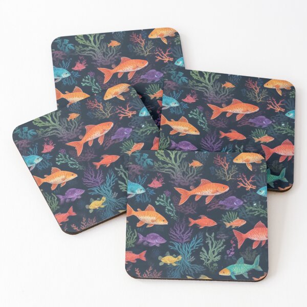 Item preview, Sea organisms and coral reef ecosystem print design  designed and sold by Anshu3813.