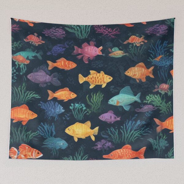 Item preview, Sea organisms and coral reef ecosystem print design  designed and sold by Anshu3813.