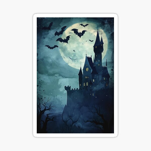 Item preview, Moonlit Bat Castle designed and sold by cute-animals99.