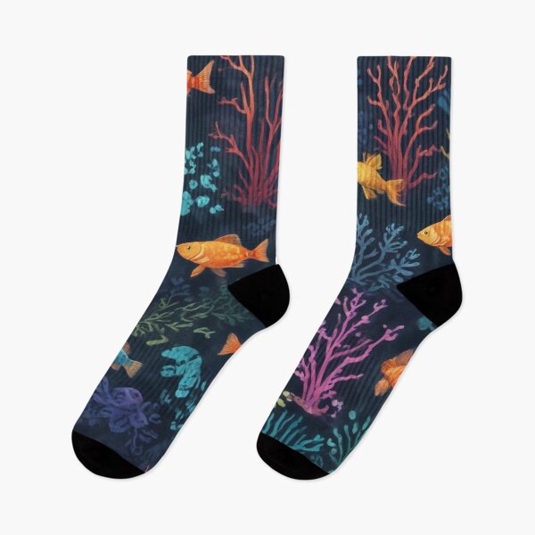 Item preview, Sea organisms and coral reef ecosystem print design designed and sold by Anshu3813.