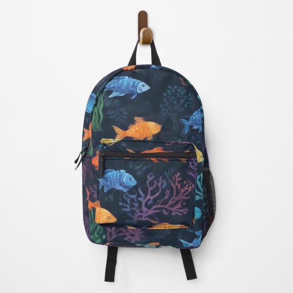 Item preview, Aqua fishes and coral reef ecosystem print design designed and sold by Anshu3813.